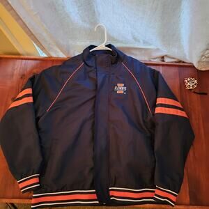 University Of Illinois Vintage Fighting Illini Puffer Zip Heavy Winter Jacket XL